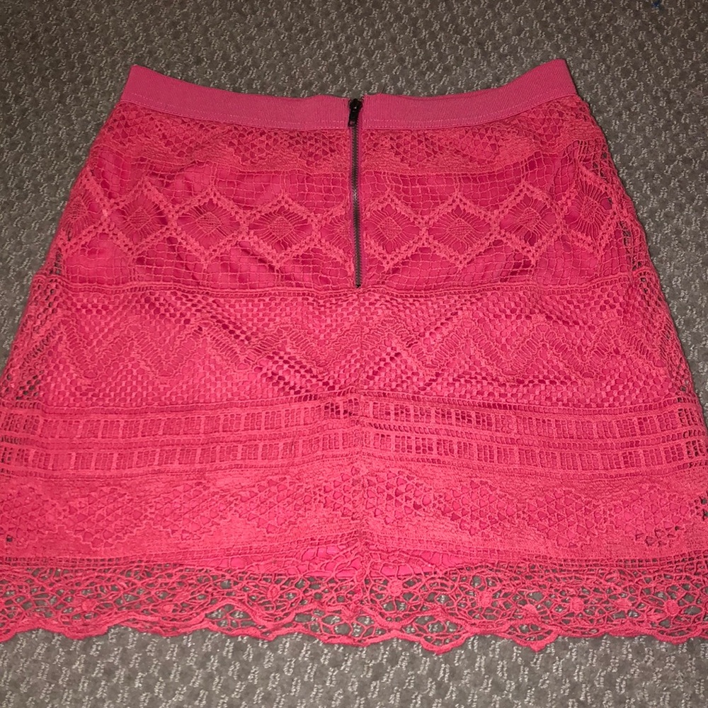 Size 2 pink lace American eagle skirt